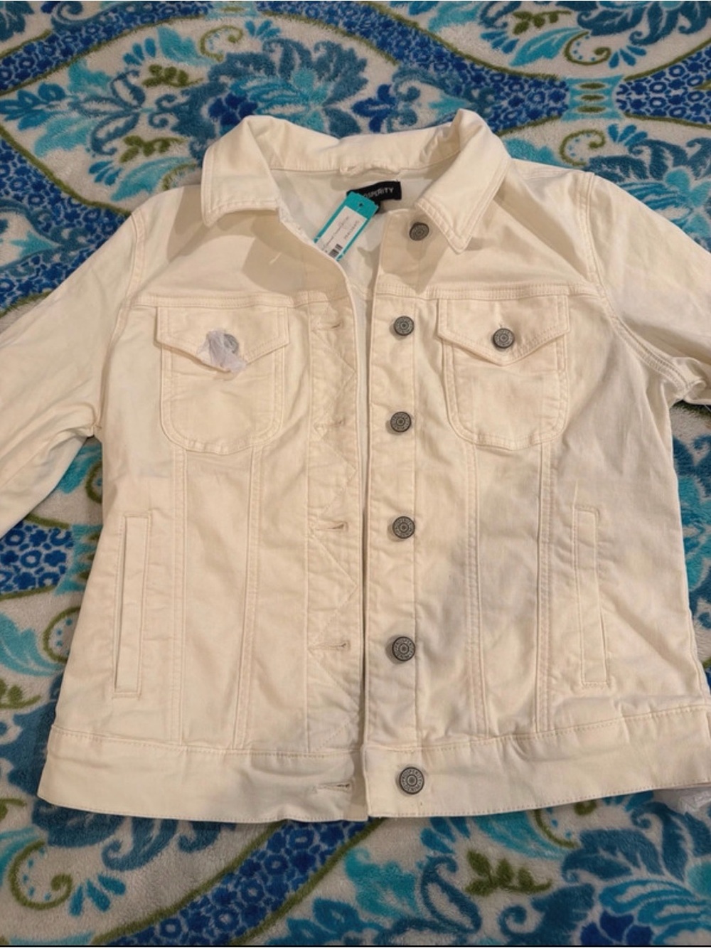 Prosperity Women's Off-White Denim Jacket - Picture 2 of 4